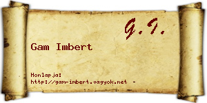 Gam Imbert névjegykártya